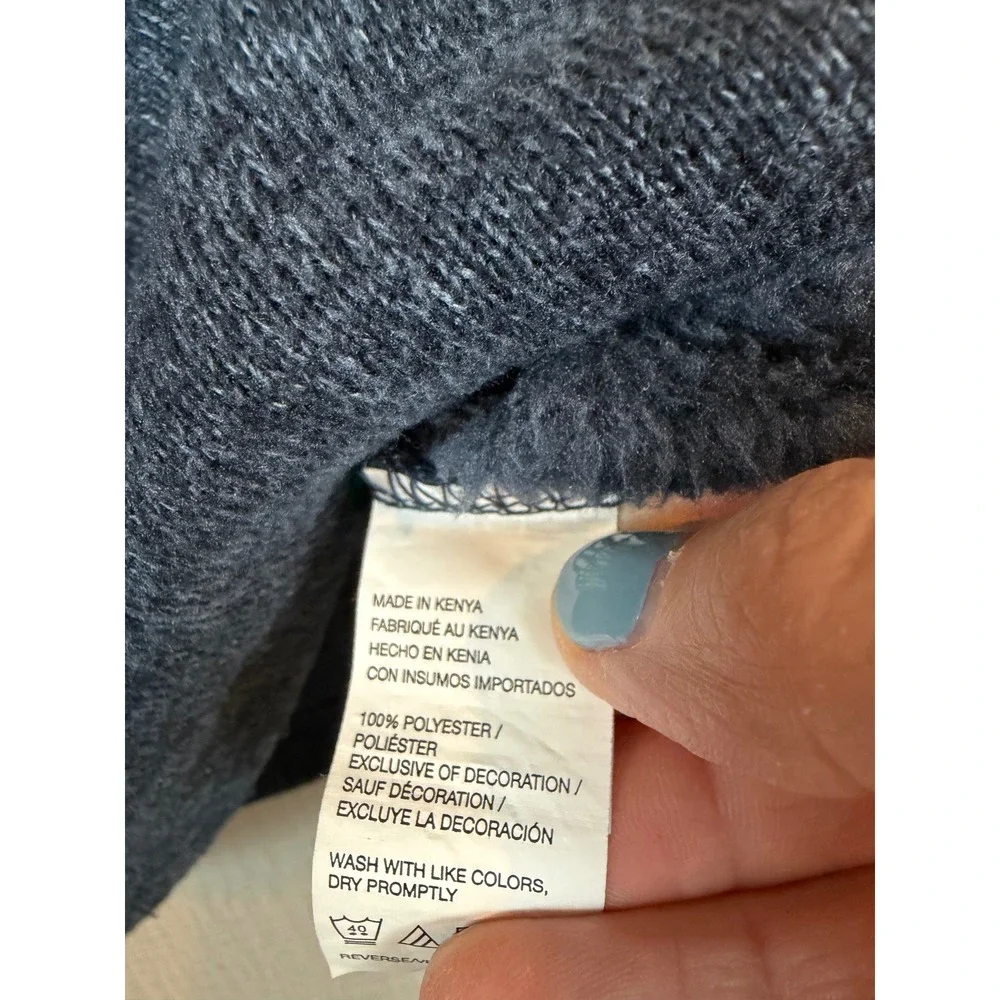 IZOD Mens 3XL Navy Blue Heather Quarter Zip Pullover Fleece Sweater Mock Neck